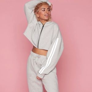 TALA Acacia Crop Zip-up Hoodie